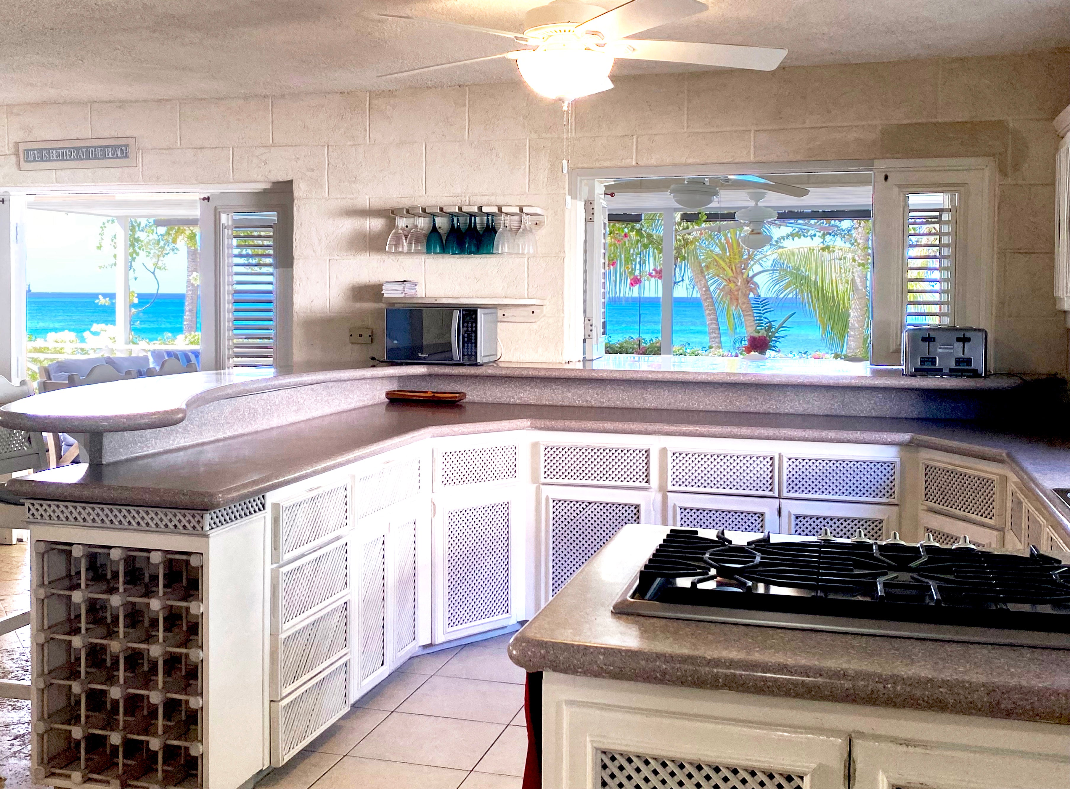 Tantalus Villa's Gourmet kitchen is fully equipped for large gatherings.