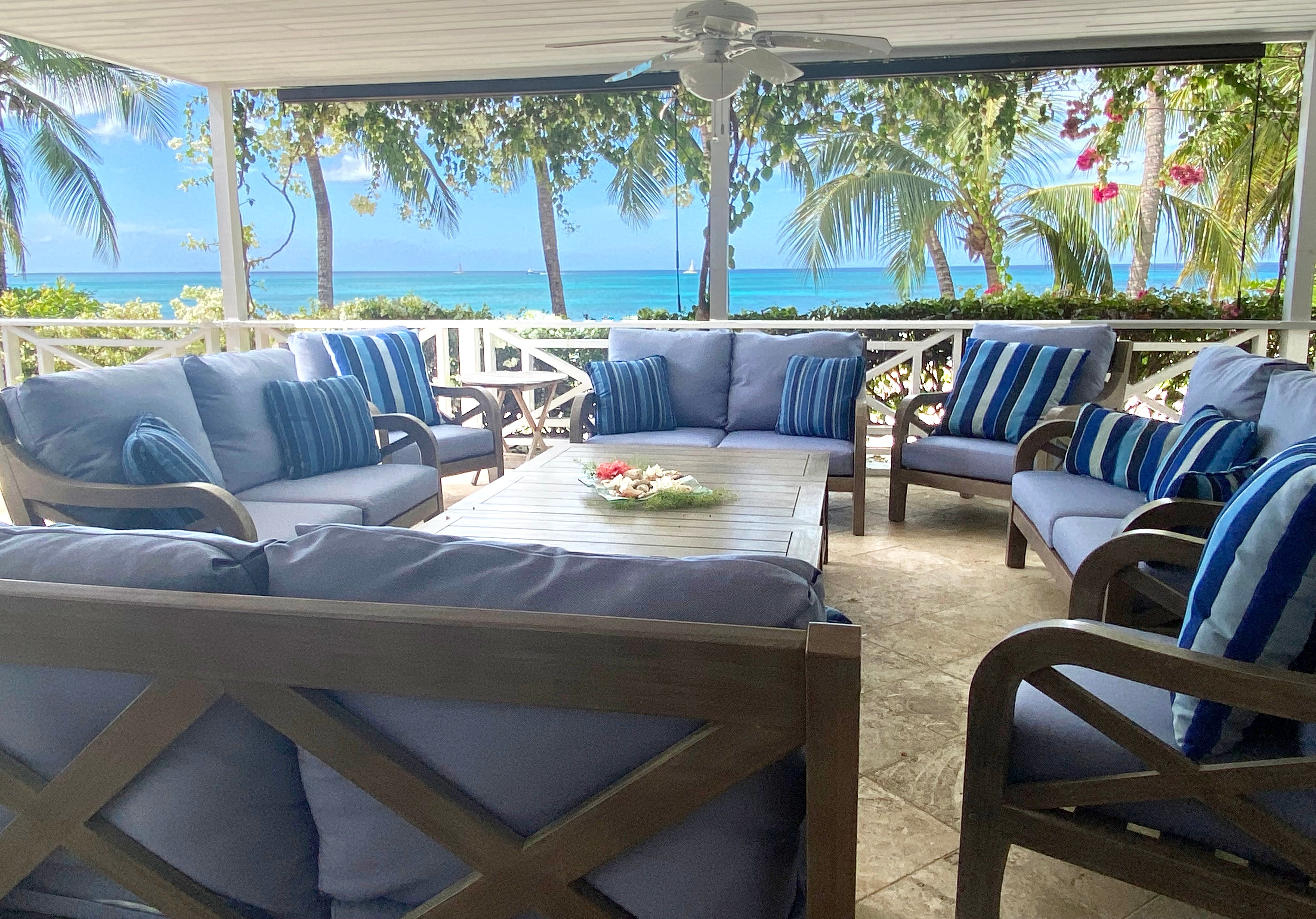Rent Tantalus Villa for your large family, it has 5 bedrooms and plenty of space. The large outdoor verandah overlooking the turquoise Caribbean Sea has expansive spaces for everyone.